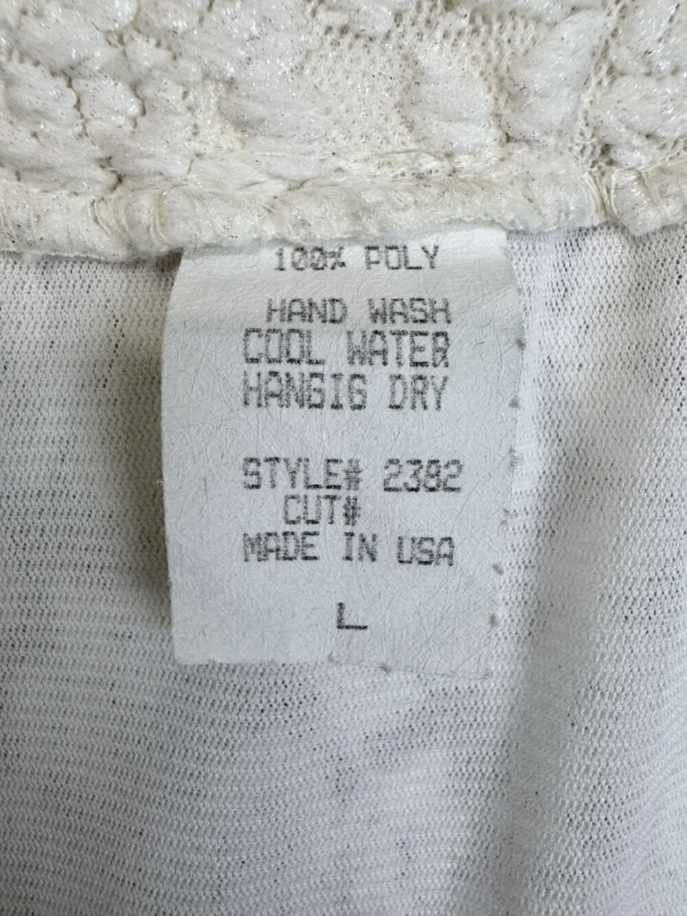 90s Vintage Design Today's White Stretch Lace Tunic Maxi Skirt Cord Set Large - Picture 16 of 16